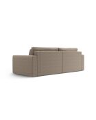 Canapé d'angle convertible avec rangement Belfast 3 places beige foncé - 240x149x84 cm