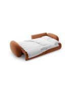 Canapé d'angle convertible avec rangement Tonale 4 places brique - 262x149x88 cm