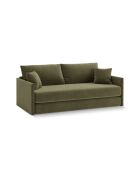 Canapé convertible velours Shannon 3 places vert - 209x94x87 cm