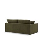 Canapé convertible velours Shannon 3 places vert - 209x94x87 cm