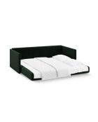 Canapé convertible velours Shannon 3 places vert bouteille - 209x94x87 cm