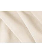 Canapé velours convertible avec coffre de rangement Tonale 3 places ivoire - 262x105x88 cm