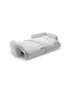 Canapé d'angle en velours convertible avec rangement Tonale 4 places gris - 262x149x88 cm