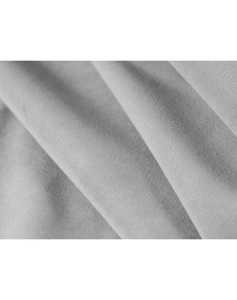 Canapé d'angle en velours convertible avec rangement Tonale 4 places gris - 262x149x88 cm
