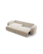 Canapé d'angle convertible avec rangement Tonale 4 places beige foncé - 262x149x88 cm