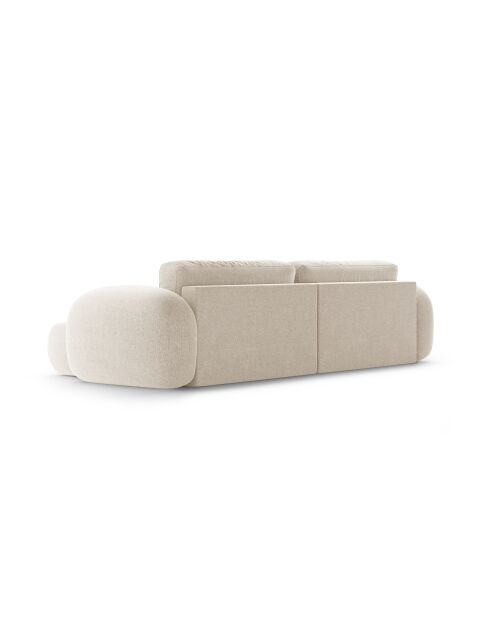 Canapé d'angle convertible avec rangement Tonale 4 places beige foncé - 262x149x88 cm