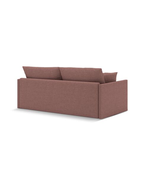 Shannon 3-zitsbank donkerroze converteerbaar - 209x94x87 cm