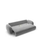 Canapé velours convertible avec coffre de rangement Tonale 3 places gris foncé - 262x105x88 cm