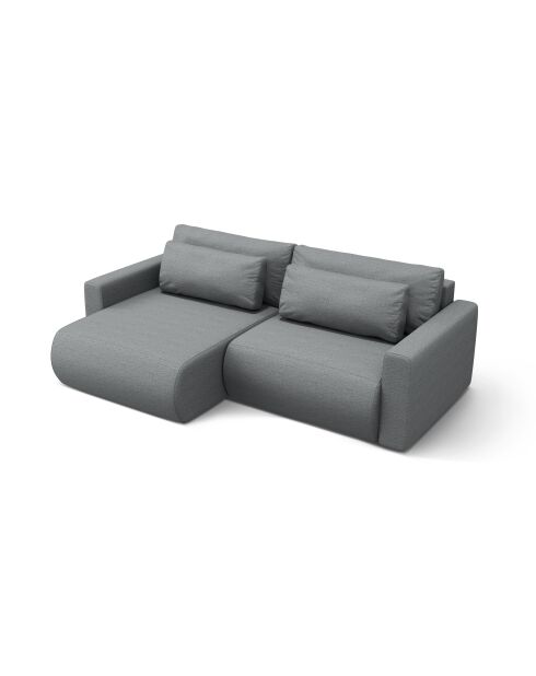 Canapé d'angle convertible avec rangement Belfast 3 places gris - 240x149x84 cm