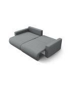 Canapé d'angle convertible avec rangement Belfast 3 places gris - 240x149x84 cm