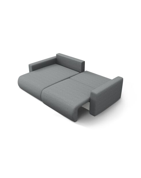 Canapé d'angle convertible avec rangement Belfast 3 places gris - 240x149x84 cm