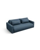 Divano letto Belfast blu a 3 posti con contenitore - 238x105x84 cm