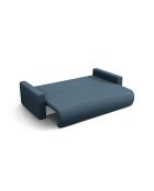 Divano letto Belfast blu a 3 posti con contenitore - 238x105x84 cm