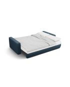 Divano letto Belfast blu a 3 posti con contenitore - 238x105x84 cm