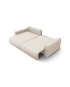 Canapé d'angle convertible avec rangement Belfast 3 places beige - 240x149x84 cm