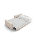 Canapé d'angle convertible avec rangement Belfast 3 places beige - 240x149x84 cm