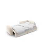 Canapé d'angle convertible avec rangement Tonale 4 places beige clair - 262x149x88 cm