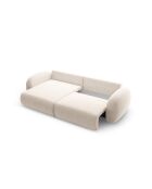 Canapé d'angle convertible avec rangement Tonale 4 places beige clair - 262x149x88 cm