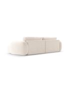 Canapé d'angle convertible avec rangement Tonale 4 places beige clair - 262x149x88 cm