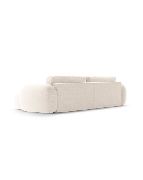 Canapé d'angle convertible avec rangement Tonale 4 places beige clair - 262x149x88 cm