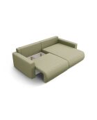Canapé d'angle convertible avec rangement Belfast 3 places olive - 240x149x84 cm