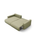 Canapé d'angle convertible avec rangement Belfast 3 places olive - 240x149x84 cm