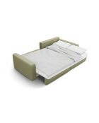 Canapé d'angle convertible avec rangement Belfast 3 places olive - 240x149x84 cm
