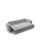 Canapé convertible avec coffre de rangement Tonale 3 places gris clair - 262x105x88 cm