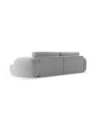 Canapé d'angle convertible avec rangement Tonale 4 places gris clair - 262x149x88 cm