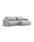 Canapé d'angle convertible avec rangement Belfast 3 places gris clair - 240x149x84 cm