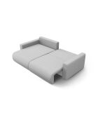 Canapé d'angle convertible avec rangement Belfast 3 places gris clair - 240x149x84 cm