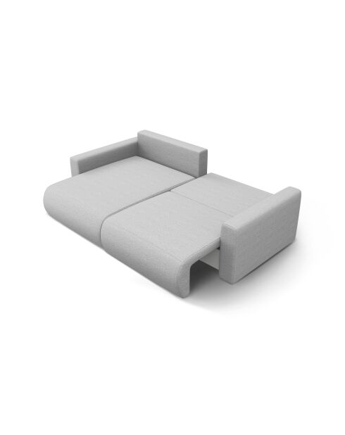 Canapé d'angle convertible avec rangement Belfast 3 places gris clair - 240x149x84 cm