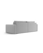 Canapé d'angle convertible avec rangement Belfast 3 places gris clair - 240x149x84 cm