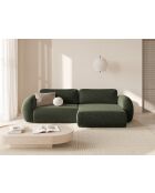 Canapé d'angle convertible avec rangement Tonale 4 places vert - 262x149x88 cm