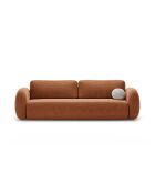 Canapé convertible avec coffre de rangement Tonale 3 places brique - 262x105x88 cm