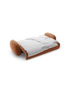 Canapé convertible avec coffre de rangement Tonale 3 places brique - 262x105x88 cm