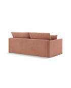 Canapé convertible velours Shannon 3 places rose - 209x94x87 cm