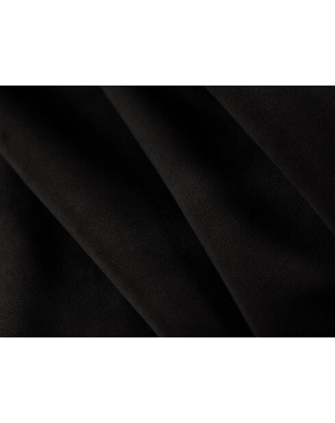 Canapé convertible velours Grena 3 places noir - 205x100x90 cm