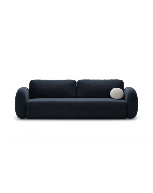 Divano trasformabile Tonale 3 posti blu marino con contenitore - 262x105x88 cm