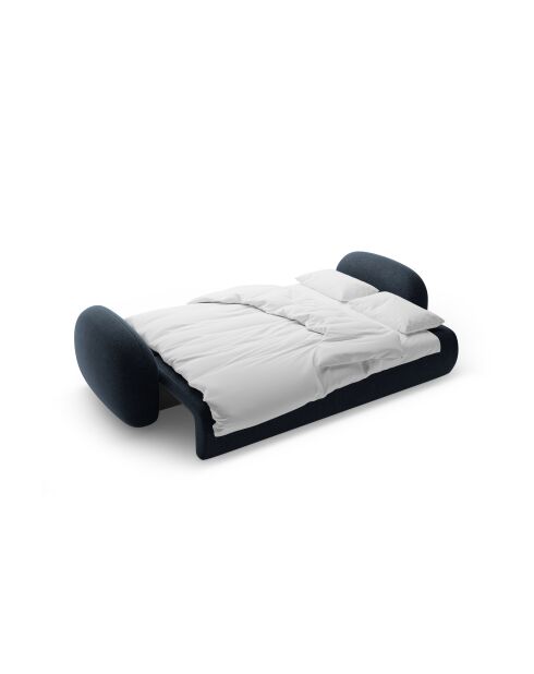 Divano trasformabile Tonale 3 posti blu marino con contenitore - 262x105x88 cm