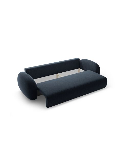 Divano trasformabile Tonale 3 posti blu marino con contenitore - 262x105x88 cm