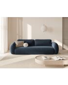 Divano trasformabile Tonale 3 posti blu marino con contenitore - 262x105x88 cm