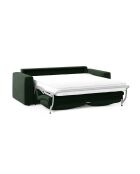 Canapé convertible velours Grena 3 places vert bouteille - 205x100x90 cm