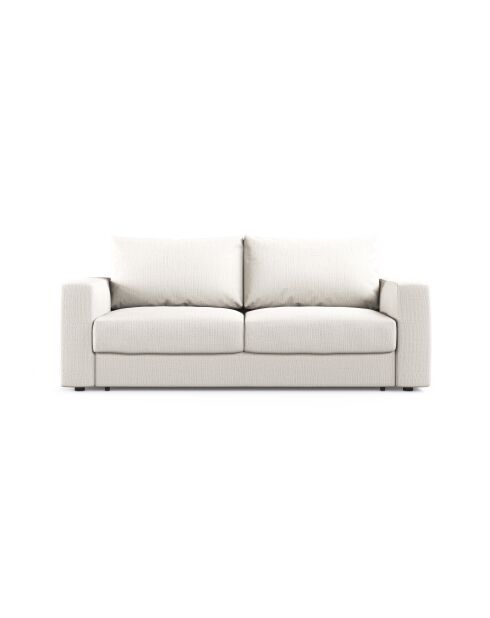 Canapé convertible Grena 3 places blanc - 205x100x90 cm
