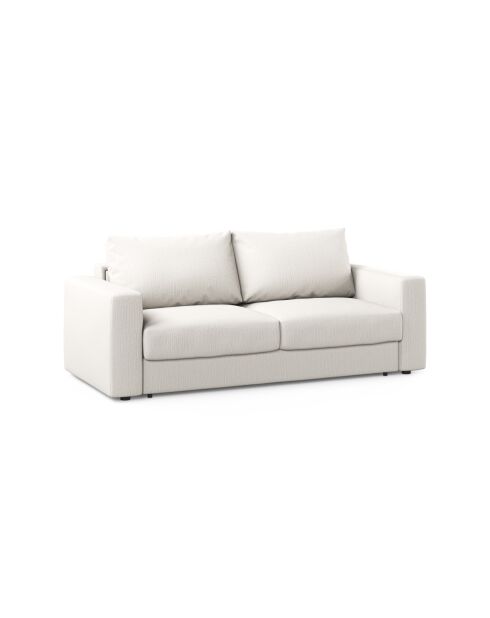 Canapé convertible Grena 3 places blanc - 205x100x90 cm