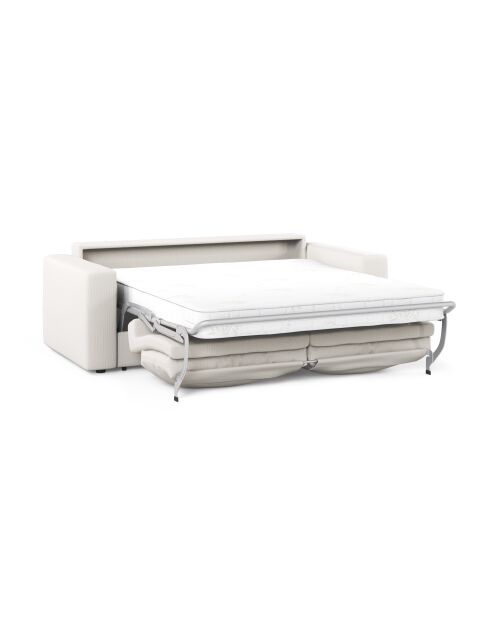Canapé convertible Grena 3 places blanc - 205x100x90 cm