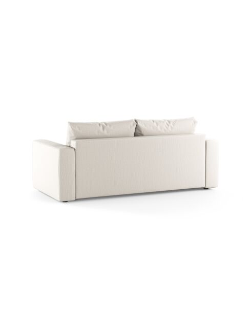 Canapé convertible Grena 3 places blanc - 205x100x90 cm