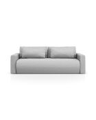 Canapé convertible avec coffre de rangement Belfast 3 places gris clair - 238x105x84 cm