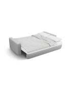 Canapé convertible avec coffre de rangement Belfast 3 places gris clair - 238x105x84 cm