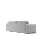 Canapé convertible avec coffre de rangement Belfast 3 places gris clair - 238x105x84 cm
